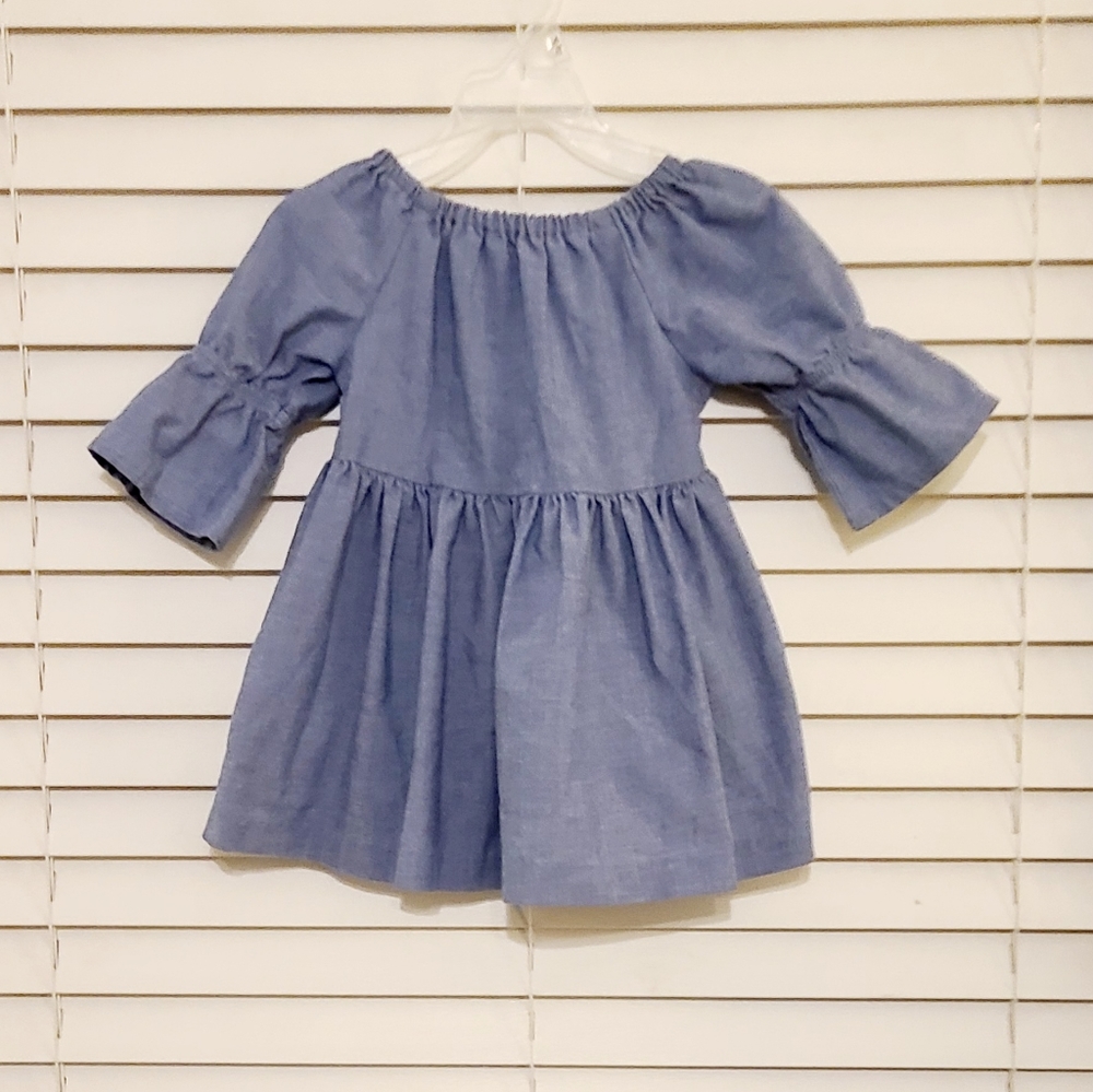 Kelly's Kids chambray baby doll top
